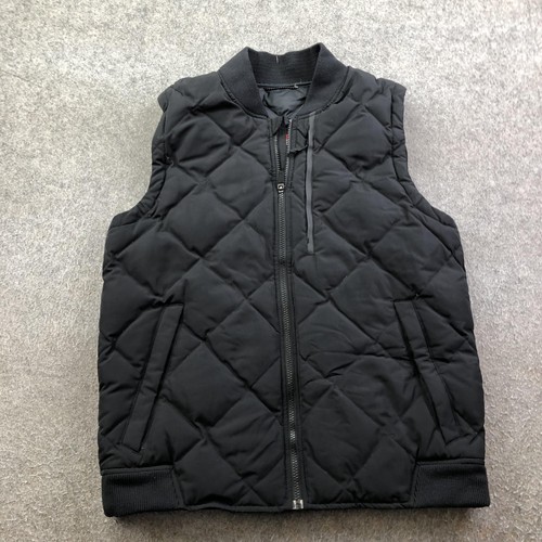 Nike Vest Mens Medium Black Quilted Puffer Full Zip Pockets Insulated Outdoor