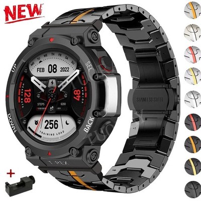 Für Huami Amazfit T-Rex 3/2/T-Rex/Pro/Ultra Edelstahl Metall Armband Ersatzband
