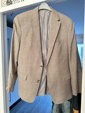 MARIO BARUTTI Jacket Mens Size 40 R Check Pure virgin Wool & Linen& silk 