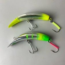 Vintage Luhr Jensen Kwikfish K16 Pre-Rapala Chart Hot Head & Grinch USA
