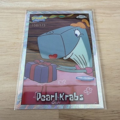 Topps Chrome SpongeBob SquarePants 2025 Pearl Krabs /175 #10 Silver Wave