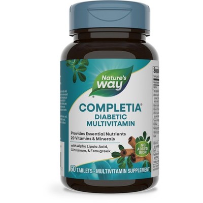 Nature's Way Completia Diabetic Multivitamin, Provides 60 Count (Pack of 1) 