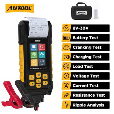 Car Battery Tester 12V 24V Trucks Battery Load Test Charging Cranking Analyzer 