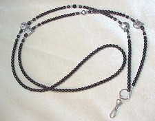   SILVER CAT  CRYSTAL ID BADGE HOLDER LANYARD   HANDMADE
