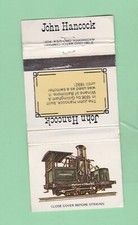 Matchbook Cover Vintage Locomotives John Hancock Built in 1836