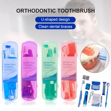 8Pcs Toothbrush Set Orthodontic Brace Care Oral Hygiene Interdental Dental Kit