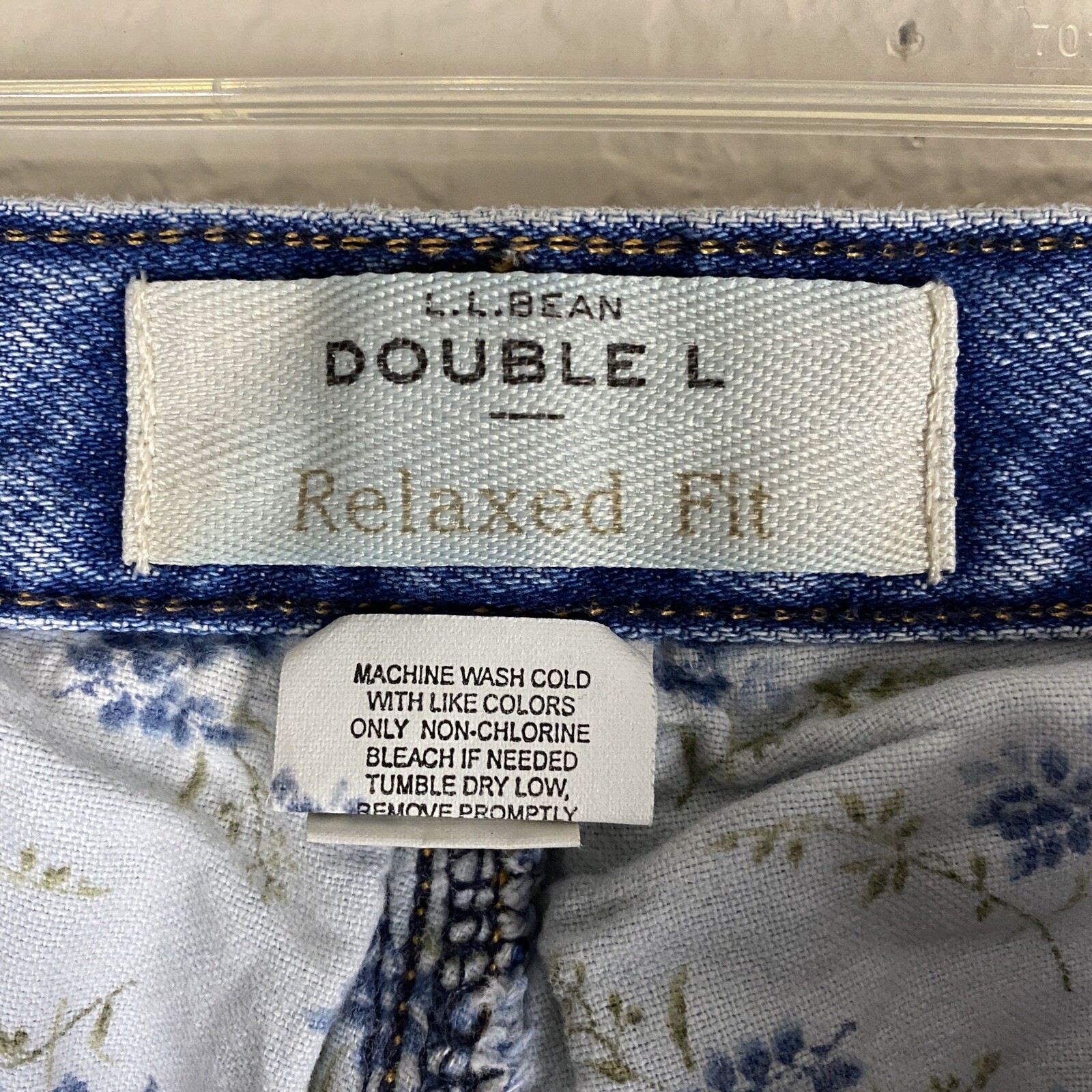 LL Bean Fleece Lined Jeans Denim Womens Vintage image 4