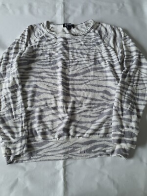 Buffalo By David Bitton Damen Ultraweicher Pullover Sweater Weiß/Grau Anima...