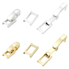 10Pcs Fold Over Jewelry Clasps Brass Watch Band Clasps Jewelry Extender Clasps