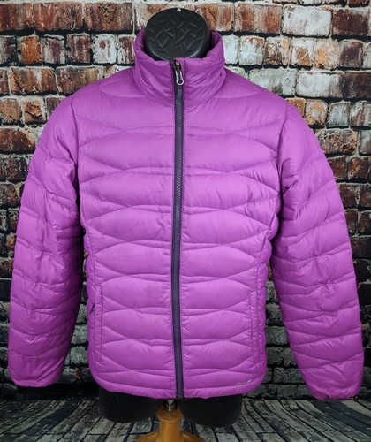 EDDIE BAUER Down Filled Puffer Jacket Lightweight Winter Coat Purple Women Small - 第 1/7 張圖片