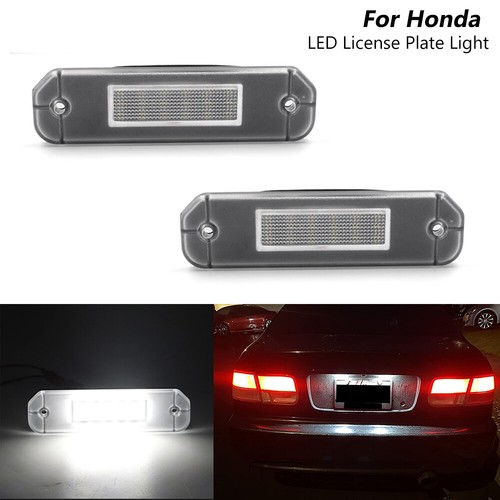 6000K White LED License Plate Light For 9200 Honda Civic Del Sol EG EH