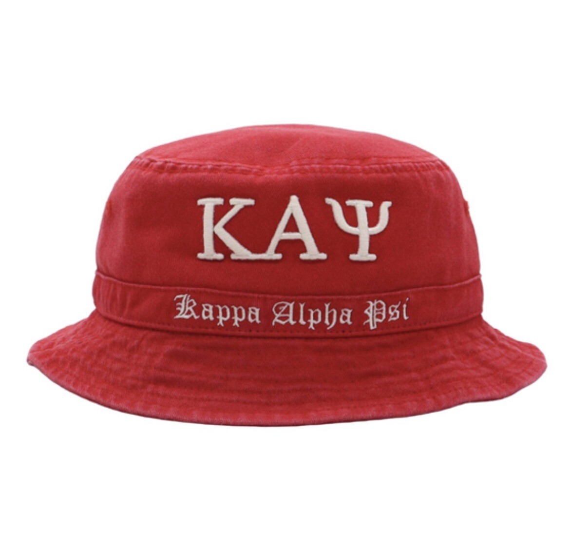 Kappa Alpha Psi Embroidered Baseball Hat - Adjustable Cloth Strap, Pigment Dyed, Officially Licensed (Style 5, Red)