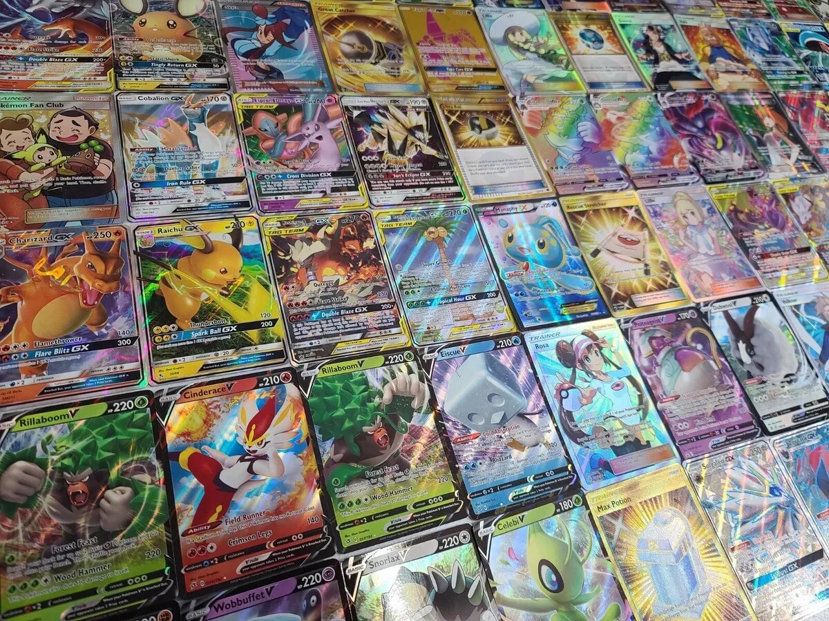 Pokemon 150 Official TCG Cards Lot with GX EX MEGA CHR TRAINERS V