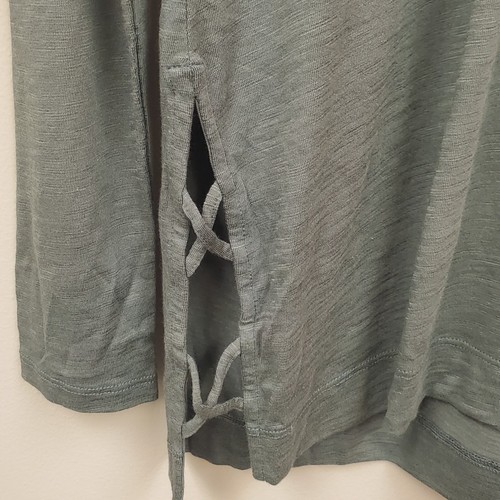Camiseta túnica verde manga larga Lilla P talla XS mezcla modal algodón Pima nueva con etiquetas - Imagen 9 de 14