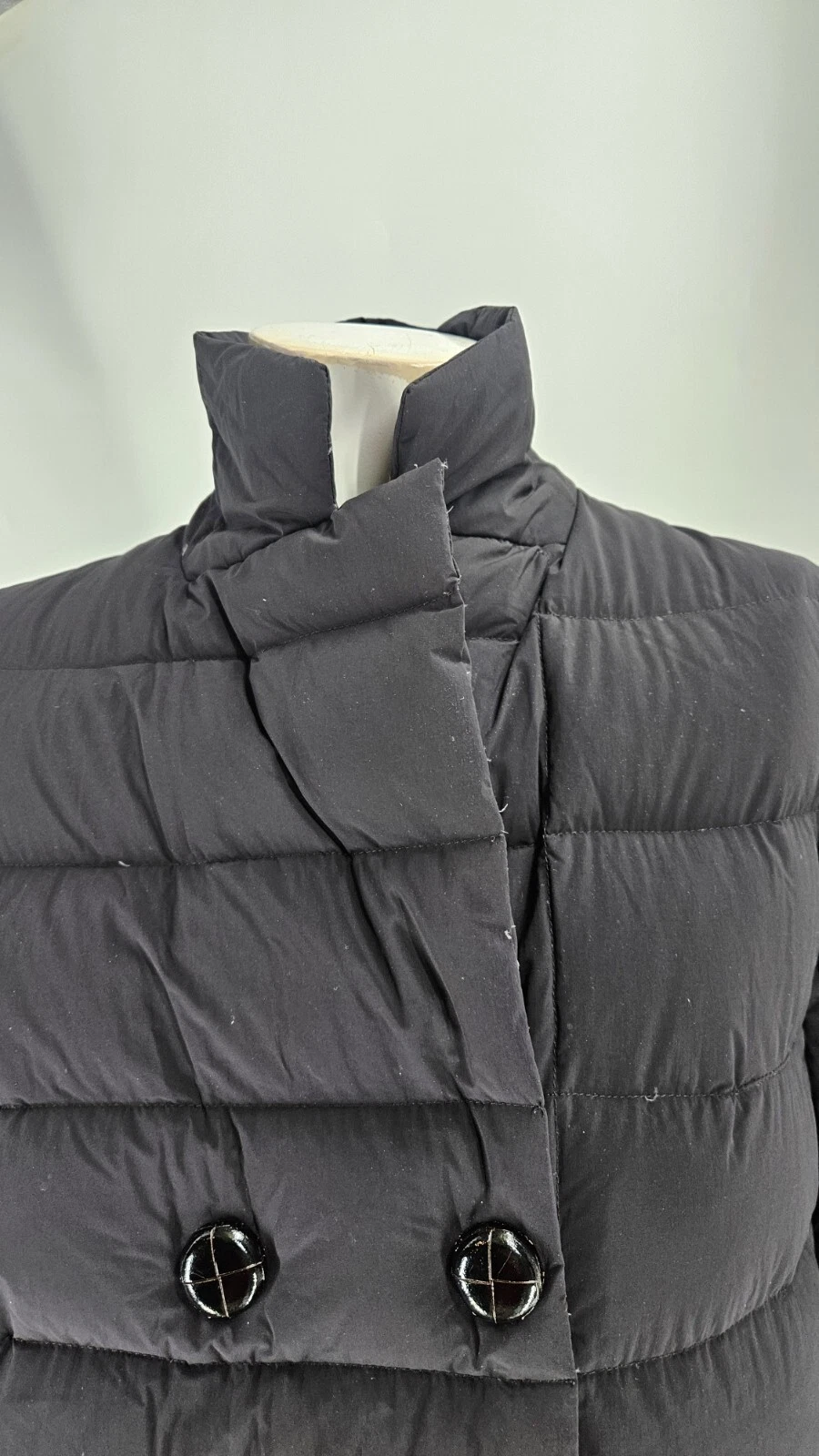 Moncler X Doudoune Cappotto Donna Elasticizzato 1 Nero Piumino d'oca Doppiopetto...