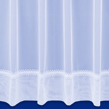 Cheap White & Cream Lace Net Curtains Sold By The Metre - Plain & Pattern Styles