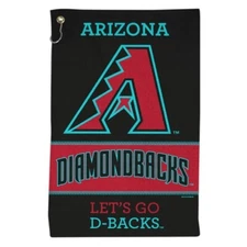 ARIZONA DIAMONDBACKS ALL PURPOSE GOLF TAILGATE TOWEL 16"X25" HOOK AND GROMMET 