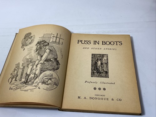Vintage Puss in Boots And Other Stories Illustrated Hardcover Book 1926 - Picture 8 of 12