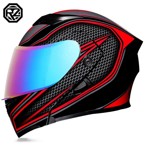 DOT Approved Men and Women Double Visors Modular Motorcycle Helmet - Bild 8 von 11