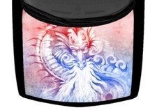 Medieval Ancient Dragon Hood Truck Wrap Vinyl Car Graphic Decal Red Blue 65 x58