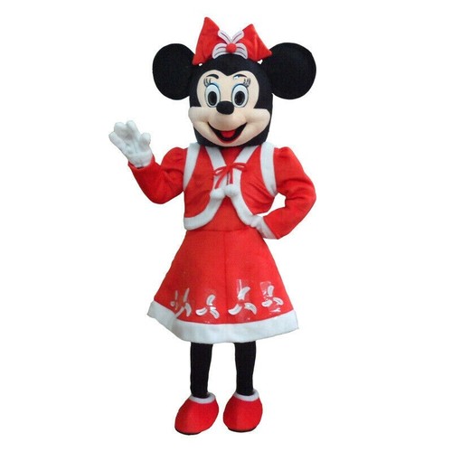 Xmas Mickey & Minnie Mouse Mascot Costume Suits Party Dress Character Gift - Picture 3 of 6
