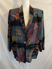 Vintage Kensington Square Large Petite Blazer Colorful