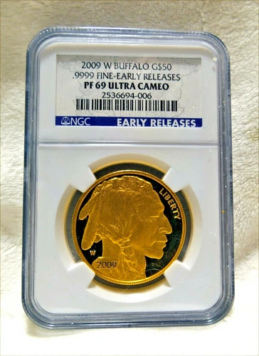 2009 W AMERICAN .9999 GOLD BUFFALO PROOF 1 OZ  $50 NGC PF69 UCAM EARLY RELEASES