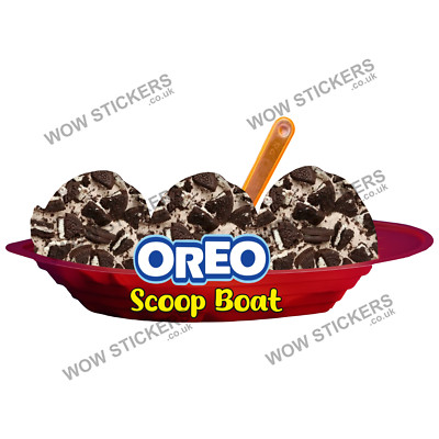 Eiswagen Aufkleber Oreo Scoop Boot Eiscreme Decal Trailer Shop