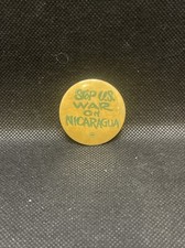 Vintage Stop Us War On Nicaragua 1983 Cause Button Pin Pinback Vintage Stop Us War On Nicaragua 1983 Cause Button Pin Pinback
