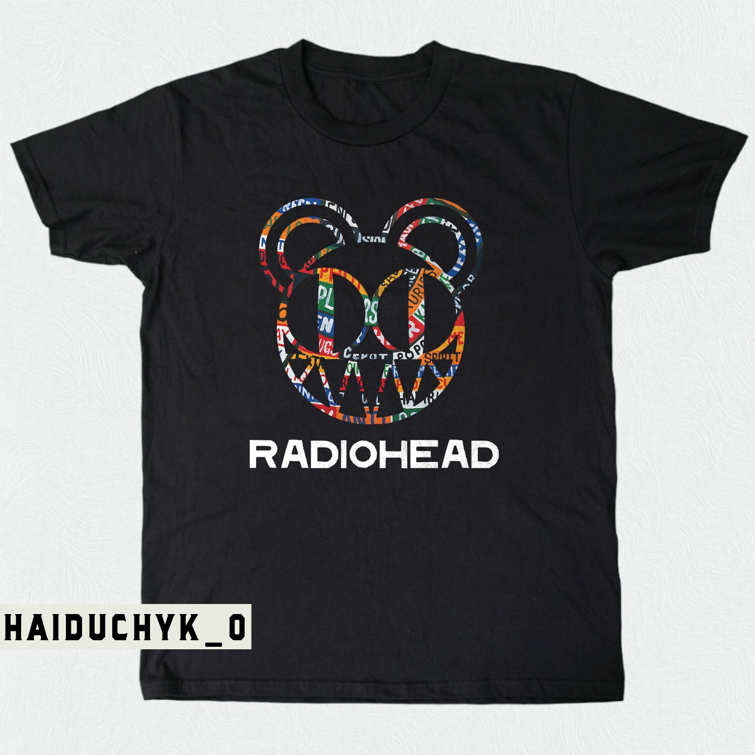 Radiohead English Rock Band Logo Unisex Black T-shirt Size S-5XL