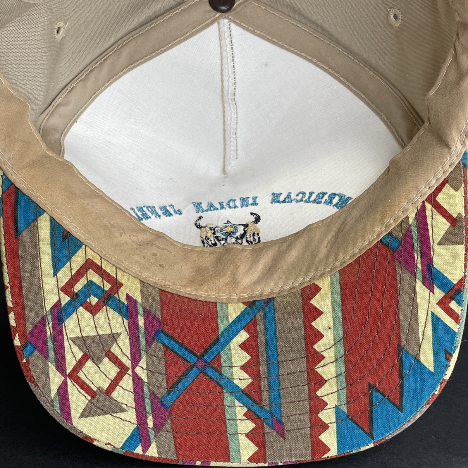 Vintage 1992 American Indian Jewelry Bandera TX Tribal Snapback Trucker Hat Rare