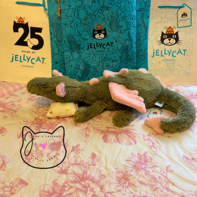 AUTHENTIC Jellycat MALACHY DRAGON Large with Dustbag New BNWT