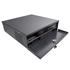 Ultrapoe Rack Mount Case Heavy-Duty Lock Audio DVR Box Deep Drawer With Fan