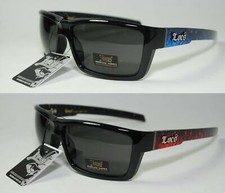 LOCS HARDCORE CHOLO GANGSTER SHADES MAD DOGGER FLAME PRINT WRAP SUNGLASSES 132