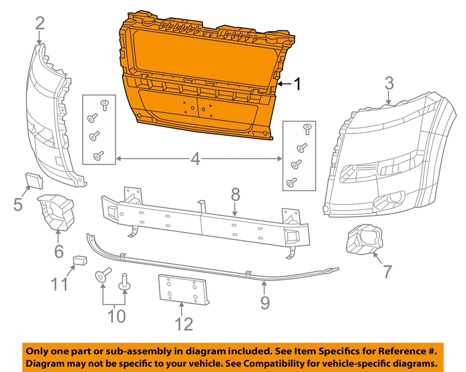 Conjunto de parachoques delantero usado se adapta a: camioneta Ram Promaster 2500 2014 texturizada con fo Foto 3 de 4