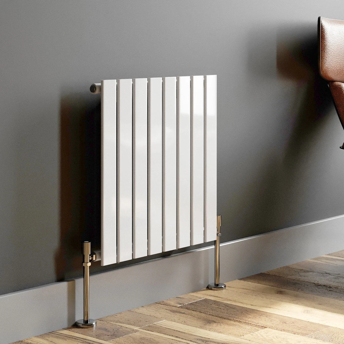 Horizontal Flat Panel Column Designer Radiator Central Heating Anthracite  White | eBay