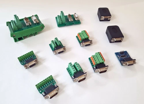 DB9 D-Sub Adapter RS-232 Breakout Board Adapter Male / Female