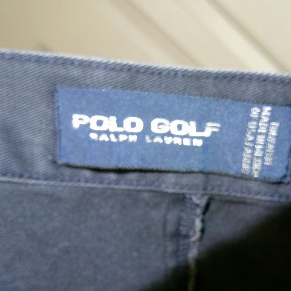 Pantalones Cortos de Golf Vintage Polo Golf Ralph Lauren Para Hombre Azul Marino Clásicos Plisados Foto 3 de 3