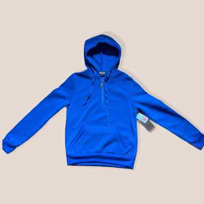 SMURF BLUE ZIP UP PULL OVER HOODIE-GREAT FIT! SUPER COMFY AND SOFT, COTTON  BLEND - Main Image