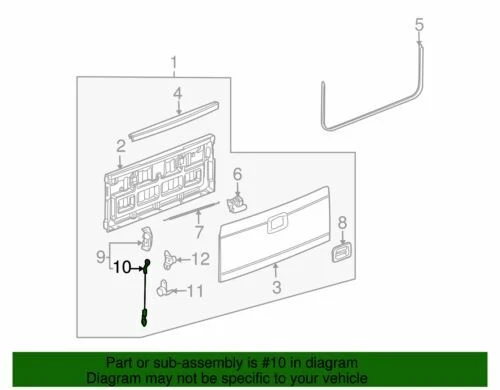 Genuine GM 2008-2009 Hummer H2 H3 H3T Right Side Tailgate Support Cable 19179416 - Изображение 2 из 2