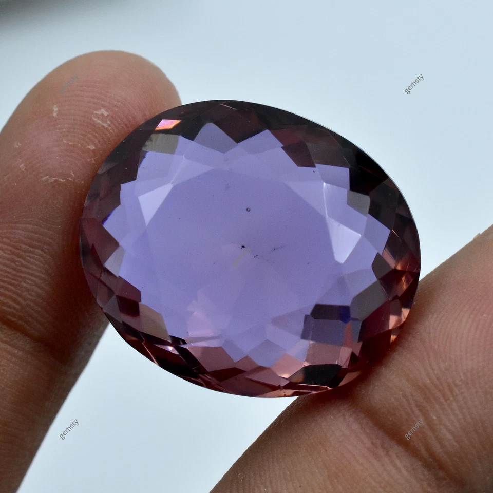 Oval Cut Lab-Created 64.25 Ct Loose Gemstone CERTIFIED Color Change Alexandrite - Image 3 of 4