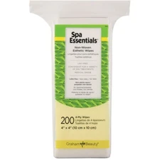 BEAUTY SALON GRAHAM SPA ESSENTIALS 4x4 NON WOVEN ESTHETIC FACE SKIN WIPES 200PC