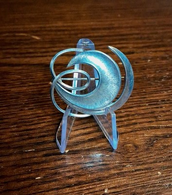 Vintage German K&L 835 Silver Sculptural Brooch Pin 4.2g MCM See Pics/Descriptio