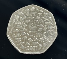 WWF World Wildlife Fund 2011 50p Coin Fifty Pence Piece Circulated