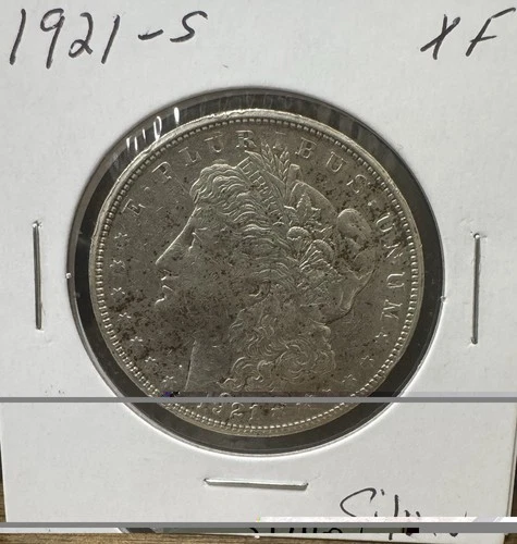 1921 S MORGAN SILVER DOLLAR COIN XF