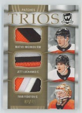 2024-25 Upper Deck The Cup Trios Patches Michkov/Luchanko/Fedotov RC 02/10