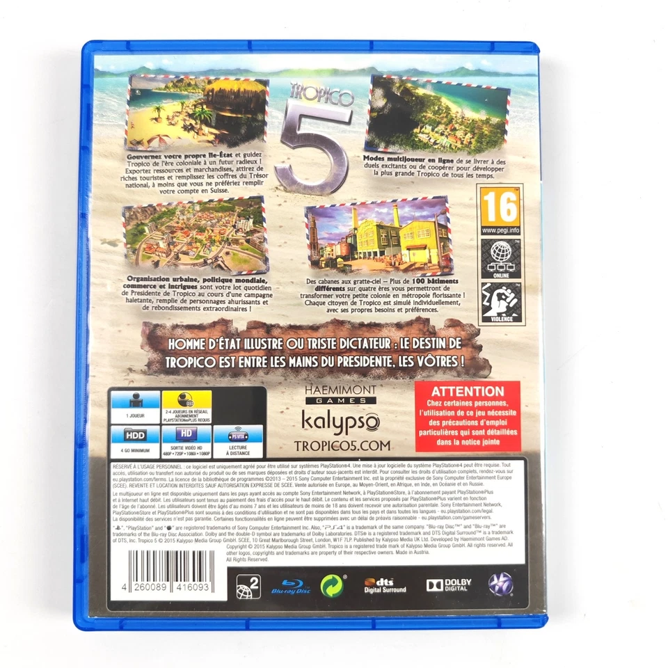 TROPICO 5 EDITION DAY ONE JEU CONSOLE SONY PLAYSTATION 4 PAL FRA PS4 KALYPSO, photo 2 sur 2