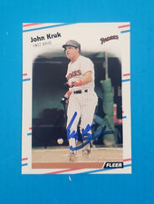 SIGNED JOHN KRUK 1988 FLEER CARD #589 - PADRES