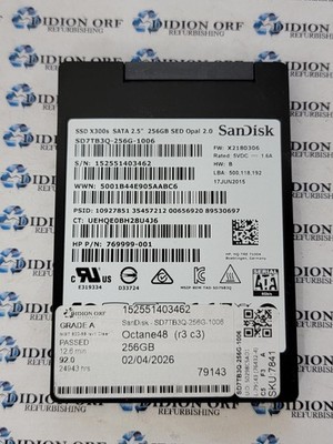 SANDISK X300s 256GB 2.5'' SATA SSD SD7TB3Q-256G-1006, Grade A, SKU 7841