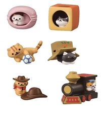 BANPRESTO NEKO ATSUME KITTY COLLECTOR MASCOT 3 DESKTOP FIGURE 6 PIECE SET NEW